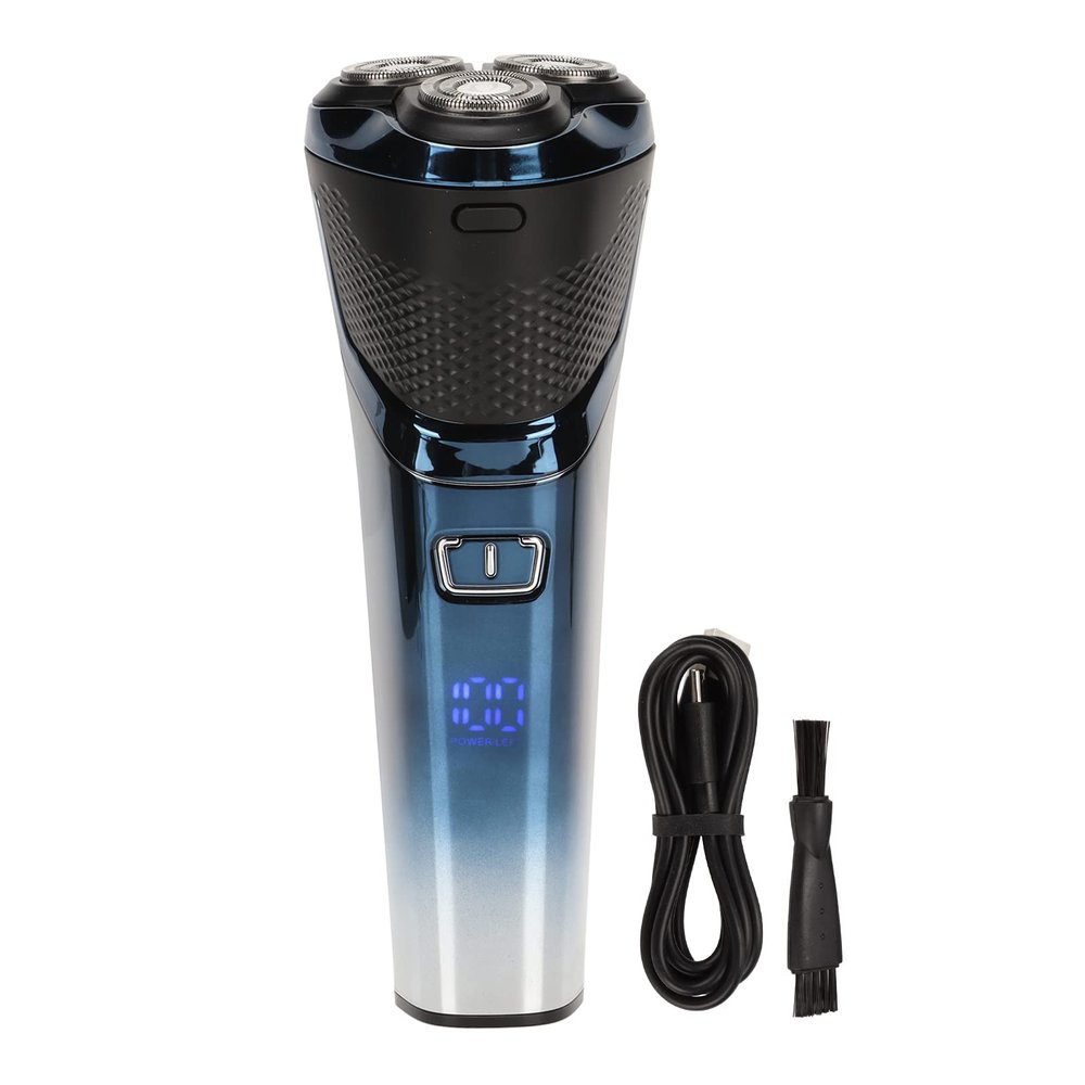 Intelligent Electric Hair Clipper,ANGGREK Electric Beard Trimmer Mens Grooming Kit USB Rechargeable LCD Display for Men Barber Blue