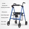 ADITAM Rollator with Seat Folding, Lightweight Walkers for Seniors with Seat, 4 Wheel with Seat Bag Transport Chair Walker Multi Use Walking Stick Elderly Disabled Rollator Walker Double the comfort view 2