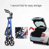 ADITAM Rollator with Seat Folding, Lightweight Walkers for Seniors with Seat, 4 Wheel with Seat Bag Transport Chair Walker Multi Use Walking Stick Elderly Disabled Rollator Walker Double the comfort view 3