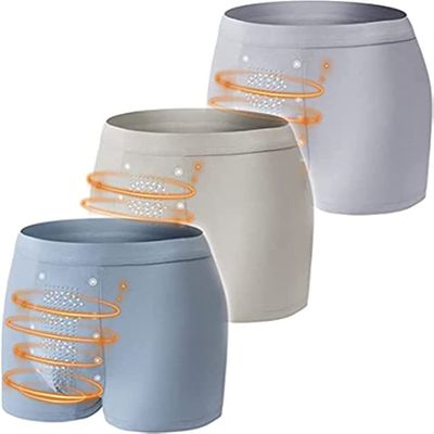 3PCS Long Lasting Man Tomarine Male Growth & Hardening Delay & Slimming Underwear with Massage Particles, Especially Suitable for Obese Men (4XL,3PCS-A)