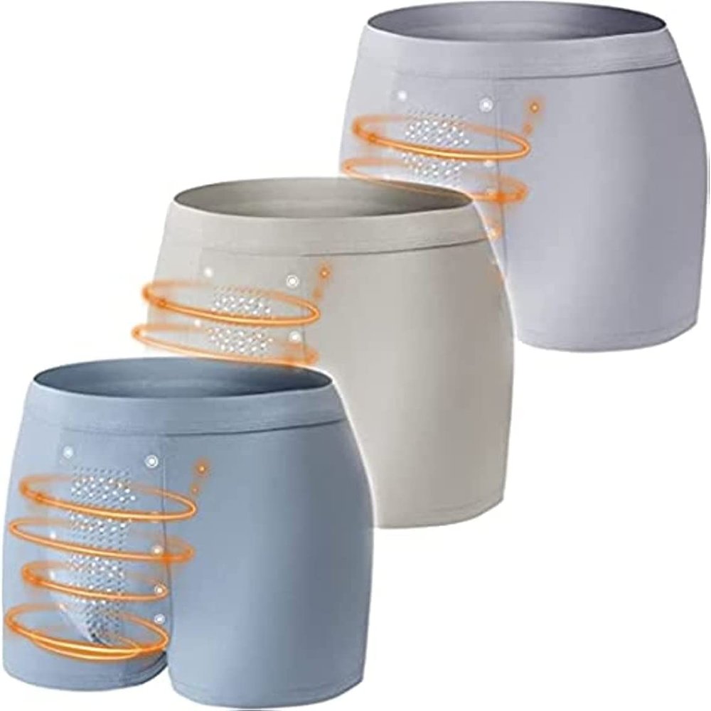 3PCS Long Lasting Man Tomarine Male Growth & Hardening Delay & Slimming Underwear with Massage Particles, Especially Suitable for Obese Men (4XL,3PCS-A)