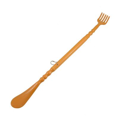 SHAPOKY Brown Plastic Handle Back Scratch Helper Massager 48 cm