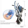 BLOHDI Toilet Commode Wheelchair Medical commode wheelchair One button Folding commode chair toilet Shower Chair use as mobile toilet travel friendly easy to fold (Color : A) view 4