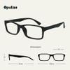 OPULIZE PEP Classic Reading Glasses for Women Men, Scratch Resistant Rectangular Frame with Spring Hinges, Black, Brown, Blue, Purple, Grey, +1.5 (Pack of 6) view 2