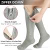 Ailaka 15-20 mmHg Zipper Compression Socks for Women Men, Closed Toe Support Graduated Medical Varicose Veins Hosiery, Perfect for Athletics, Running, Flight Travel, Support, Edema, Pregnancy view 3