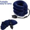 ADITAM Pinched Nerve Neck Stretcher Cervical Traction Device Home Pain Treatment Neck Cervical Traction Collar Device Neck Shoulder Pain Relief Inflatable Spine Alignment Pillow,Blue Double the view 4