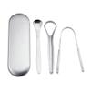 VOANZO 4PCS Stainless Steel Tongue Cleaners Tongue Scraper for Cleansing the Tongue to Remove Bad Breath view 1