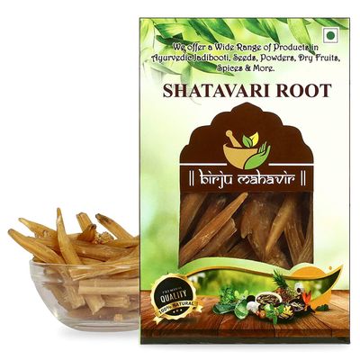 CROW Mahavir Shatavari Root - Asparagus RACEMOSUS - SATAWAR - SATAWARI, Natural, 200 Gram
