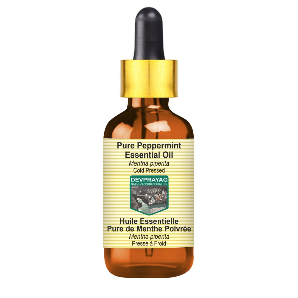 Devprayag Pure Peppermint Essential Oil (Mentha piperita) with Glass Dropper Natural Therapeutic Grade Steam Distilled 30ml (1 oz)