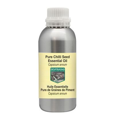 Devprayag Pure Chilli Seed Essential Oil (Capsicum annum) Natural Therapeutic Grade Steam Distilled 300ml (10 oz)