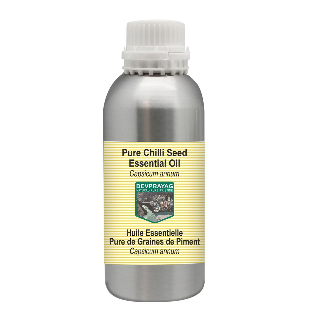 Devprayag Pure Chilli Seed Essential Oil (Capsicum annum) Natural Therapeutic Grade Steam Distilled 300ml (10 oz)