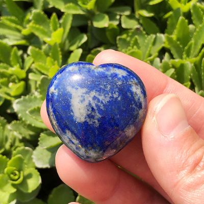 1pc Natural Lapis Love Heart Quartz Crystal Stones Carvings Home Room Decoration Palmstone Gift Crafts DIY