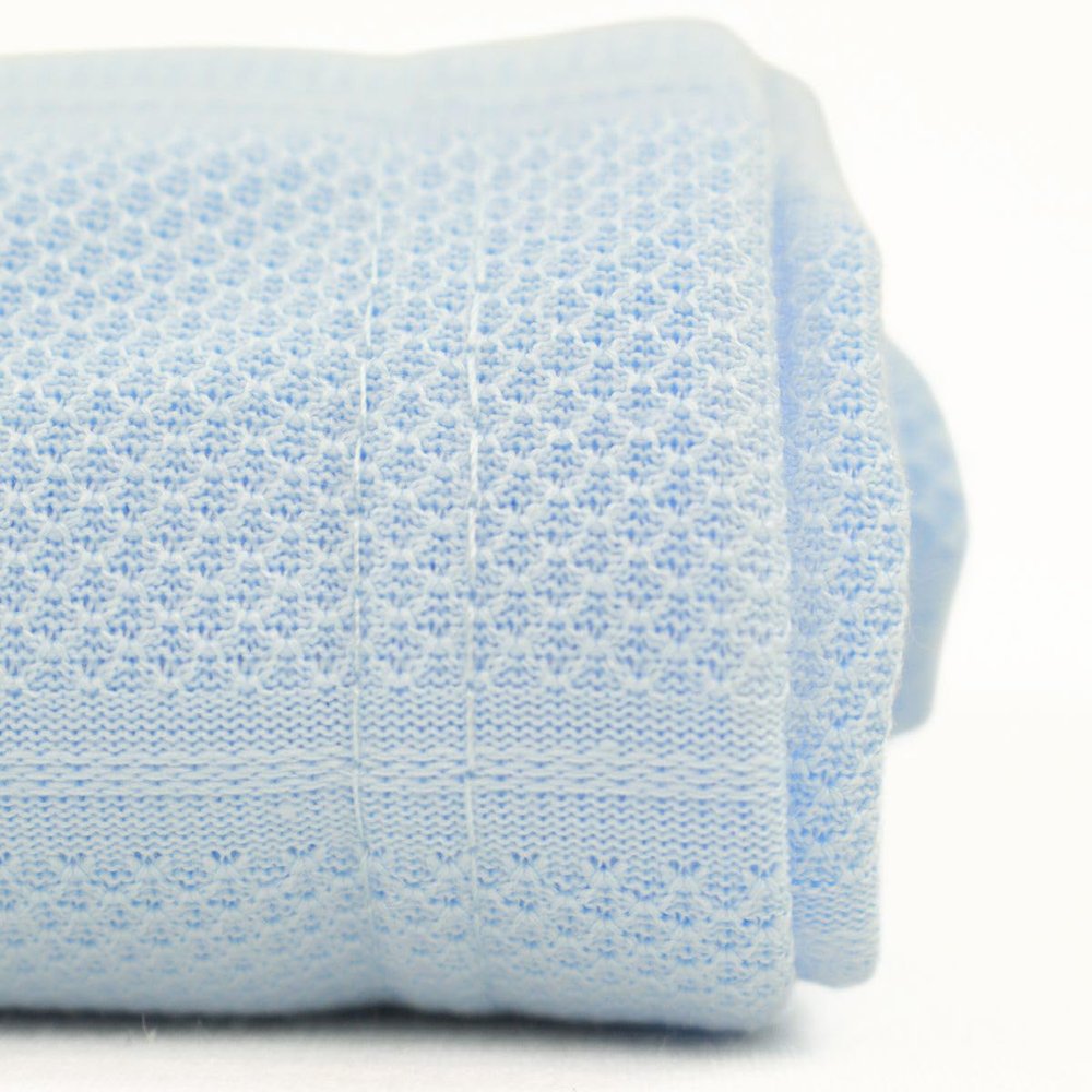 Interweave Healthcare Heavyweight Thermal Throw Blanket Blue Single Bed 180cmx210cm As Used By Hospitals