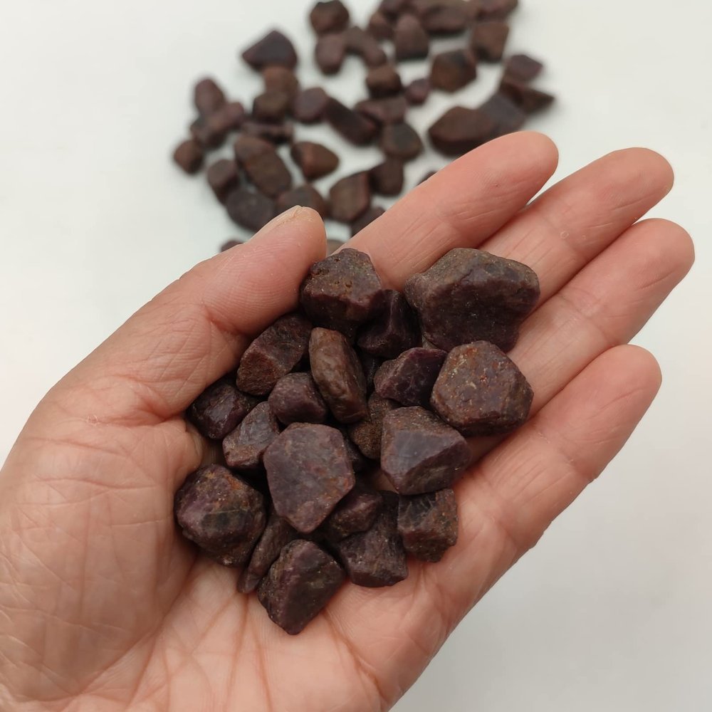 100g Natural Red Corundum Ruby Rough Gemstone Specimen Mineral Crystal Home Decor Bulk