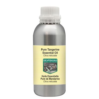 Devprayag Pure Tangerine Essential Oil (Citrus reticulata) Natural Therapeutic Grade Steam Distilled 630ml (21 oz)
