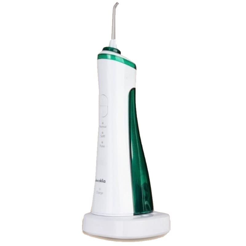 Decakila Oral Irrigator 40-90 PSI Vibration Reminder Adjustable Water Pressure High Frequency Pulse Three Working Modes (Normal, Soft, Pulse) White