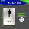 ADA Restroom Signs | 6x9 inches Restroom Signs for Business Brushed Aluminum with Braille and Mounting Tape, Easy Do-It-Yourself Install (Men's Bathroom Sign) Modern Bathroom Sign ADAsigns.org view 2