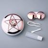 Fopytu Round Contact Lens Case, Portable Mini Contact Lens Box Travel Contact Lens Holder Contact Lens Container for Travel Home view 3
