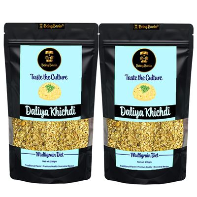 Being Bania Premium Multigrain Daliya 210 gm 100% Natural, High Fibre with Rolled Oats and 8+ Grains, Healthy Dalia Khichdi, Diet Food for Healthy Life (Pack of 2)