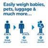 Salter SA00300 GGFEU16 Add & Weigh Bathroom Scale - Digital Scales, Use with Pets & Luggage, Large Platform, Easy Read LCD Display, Tare Function, Carpet Feet for Accurate Measurements, 180kg Capacity view 3