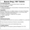 Boron 5mg - 180 Tablets - Vegan Friendly - UK Supplements view 2