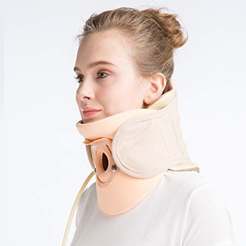 ADITAM Medical Cervical Vertebra Tractor Neck Support Brace Traction Treatment for Neck Pain Spondylosis Correct Posture Cervical Collar Spine Stretch Corrector Neck Spine Fixation,Yellowa Double the
