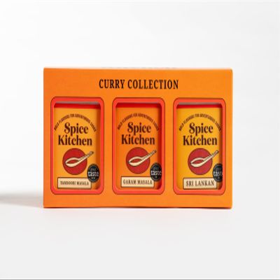 Spice Kitchen Curry Spice Blend Collection, a trio of curry spices including Garam Masala, Tandoori Masala & Sri Lankan Curry Powder (3 x 80g)