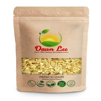Dawn Lee Papadums Indian- Papad Churi- Khata Meetha Flavor - Papad Crackers - Appalam indian - Crunchy Kids Friendly Snacks- No Refined Sugar- Traditional Snack - Homemade - Chana Papad- 50 Gram