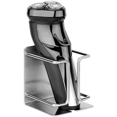 Ghulumn Electric Shaver Holder Wall Mounted Self-Adhesive Stainless Steel Holder Wall Mounted Holder