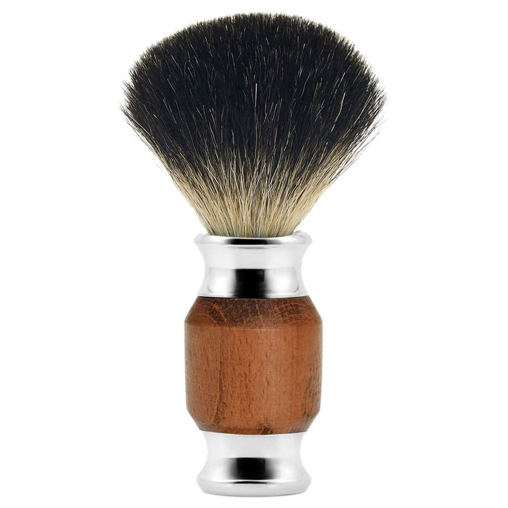 Ghulumn 1Pcs Pure Hair Beard Brush Men's Shaving Brush with Wooden Handle Supply Various Hair Razors