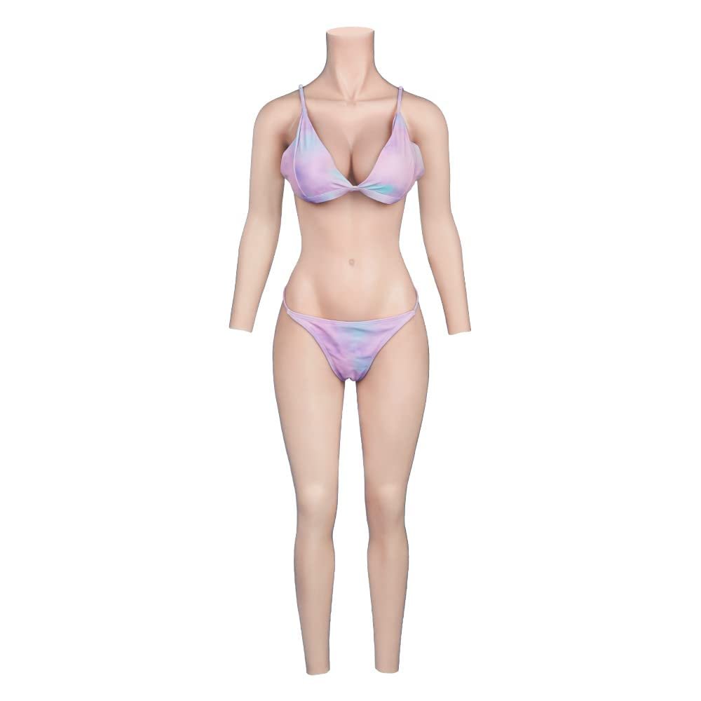 Cyomi Silicone Breast Forms Realistic Breastplate with catheter silicone bodysuit for Crossdressers Cosplay Drag Queen TransgenderC cup
