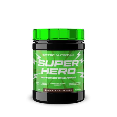 Scitec Nutrition Superhero - suikervrije pre-Workout - met aminozuren - plantenextracten - vitaminen - voor Energie, Focus en immuunsysteem, 285 g, Cola-Lime