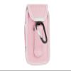 caseroxx Leather-Case with belt clip compatible with Freestyle Libre 1/2 / 3 / Insulinx / 14 Day made from genuine leather, Pouch with belt clip and viewing window in pink view 3