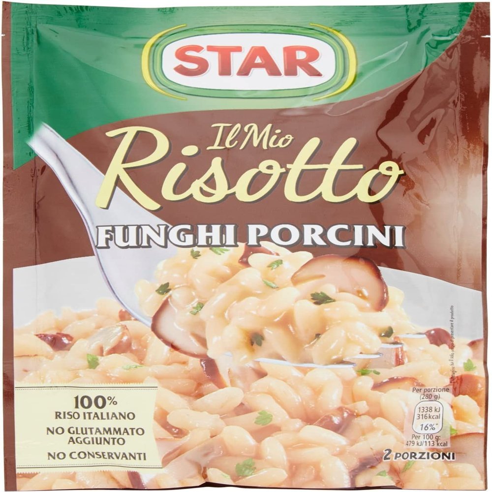 12 x Star il mio Risotto funghi Rice Porcelain 175 g Italian Prepared Food