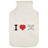 'I Love Badminton' Hot Water Bottle Cover (HW00026334) view 1