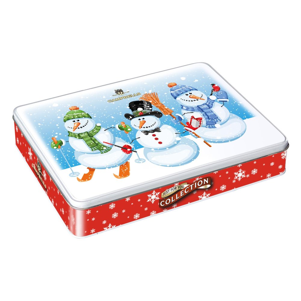 Snowmen Shortbread Tin (Assorted Shapes Shortbread) - 150g