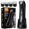 Body Hair Trimmer for Men - Rechargeable Trimmer for Mens with Ceramic Blade, Wet & Dry Mens Ball Trimmer with Standing Recharge Dock, Cordless Groin Hair Trimmer for Men view 1