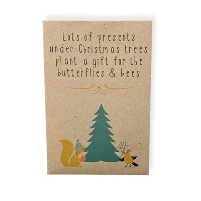 Christmas Wildflower Seed Packets (Pack of 10)  Eco Friendly Stocking Fillers & Table Favours  Bee Friendly UK Wildflower Seeds  Sustainable Gifts for Nature Lovers, Gardeners & Guests