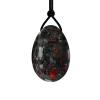 45 * 30mm Yoni Egg Rose Quartz Jade Egg Drilled Amethyst for Women Kegel Exercise Natural Crystal Stone Eggs,Blooded Stone view 1