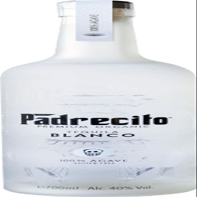 Premium Organic Tequila Blanco with Award-Winning Taste - Padre Azul Padrecito - 100% Blue Agave - 0.7L - 40% Alc.