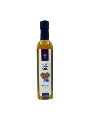 Flaxseed Oil 500 ml by Hortus Verdi Cold Pressed 100% Natural - European Sourced - RAW VEGAN - Extra Virgin - Unrefined - Gluten Free