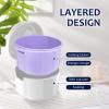 DIDATOOL Denture Cup, Denture Bath, Denture Cups for Soaking Dentures, Denture Case with Lid, Denture Bath with Rinsing Basket, Easy to Carry and Clean Retainer Case Denture Cleaning kit (White) view 3