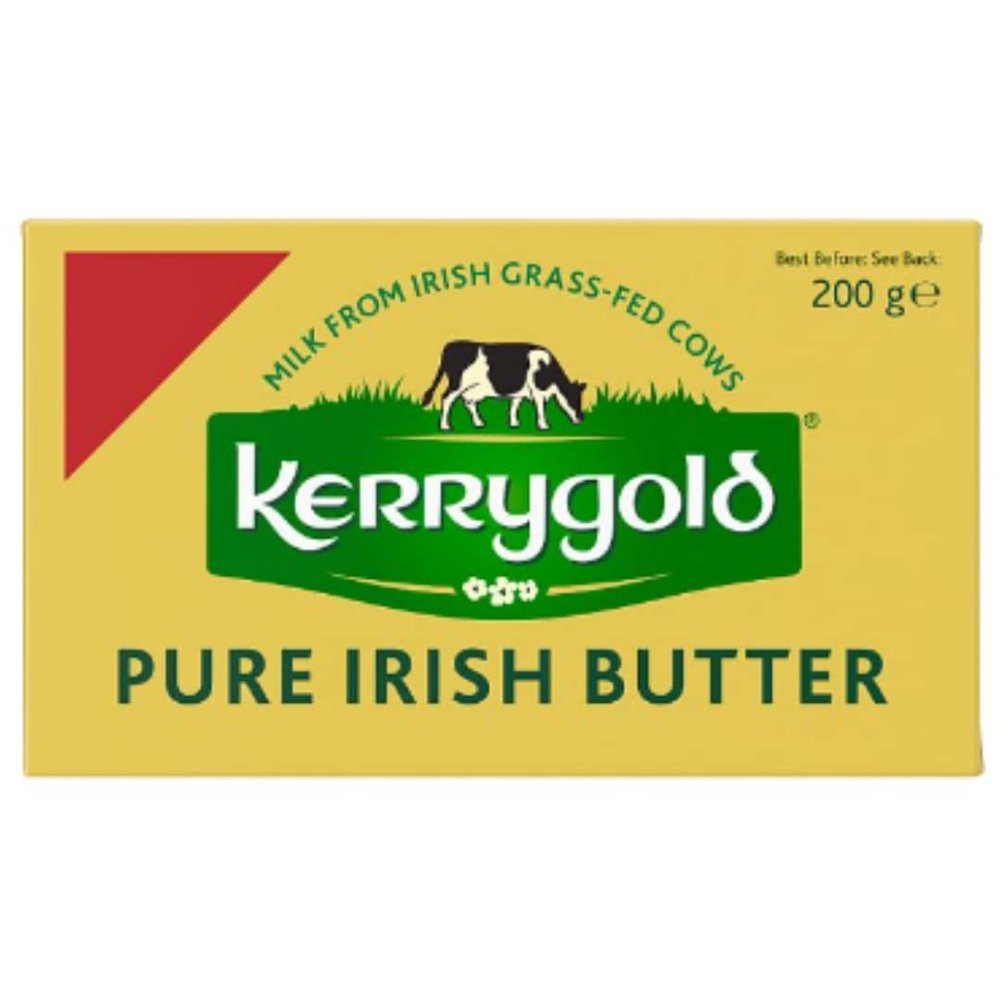 Kerrygold Pure Irish Butter Salted 200g x 10 | Creamy, Rich Flavor from Grass-Fed Cows Milk | Ideal Salted Butter for Toast, Baking, and Everyday Spreading