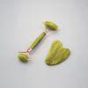 2-in-1 Jade roller, made with 100% natural stone which gives a jade look . comes with a Gua Sha. great Christmas gift, helps to prevent fine lines and wrinkles. [skin care product] view 2