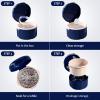 DIDATOOL Denture Cup, Denture Bath, Denture Cups for Soaking Dentures, Denture Case with Lid, Denture Bath with Rinsing Basket, Easy to Carry and Clean Retainer Case Denture Cleaning kit (Navy Blue) view 4