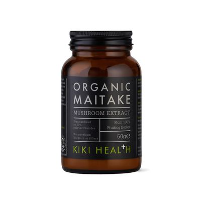 KIKI Health Organic Maitake Extract Mushroom Powder | Antioxidants Rich Superfood for Immune System Support | Real Fruiting Bodies Extract Supplement | Vegan, Gluten-Free, Non-GMO - 50g
