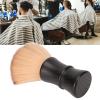 Beard Foam Brush Skin Friendly Comfort Grip Compact Size Fluffy Men Beard Foam Brush Wood Handle for Home Use (Black) view 2