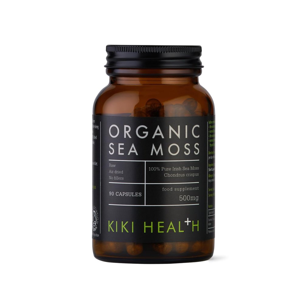 KIKI Health Organic Irish Sea Moss Capsules | Sustainably Sourced, Rich in Iodine for Thyroid Support, Optimal Nutrient Potency, Convenient Vegan Capsules | Promotes Holistic Wellness | 90 Vegicaps