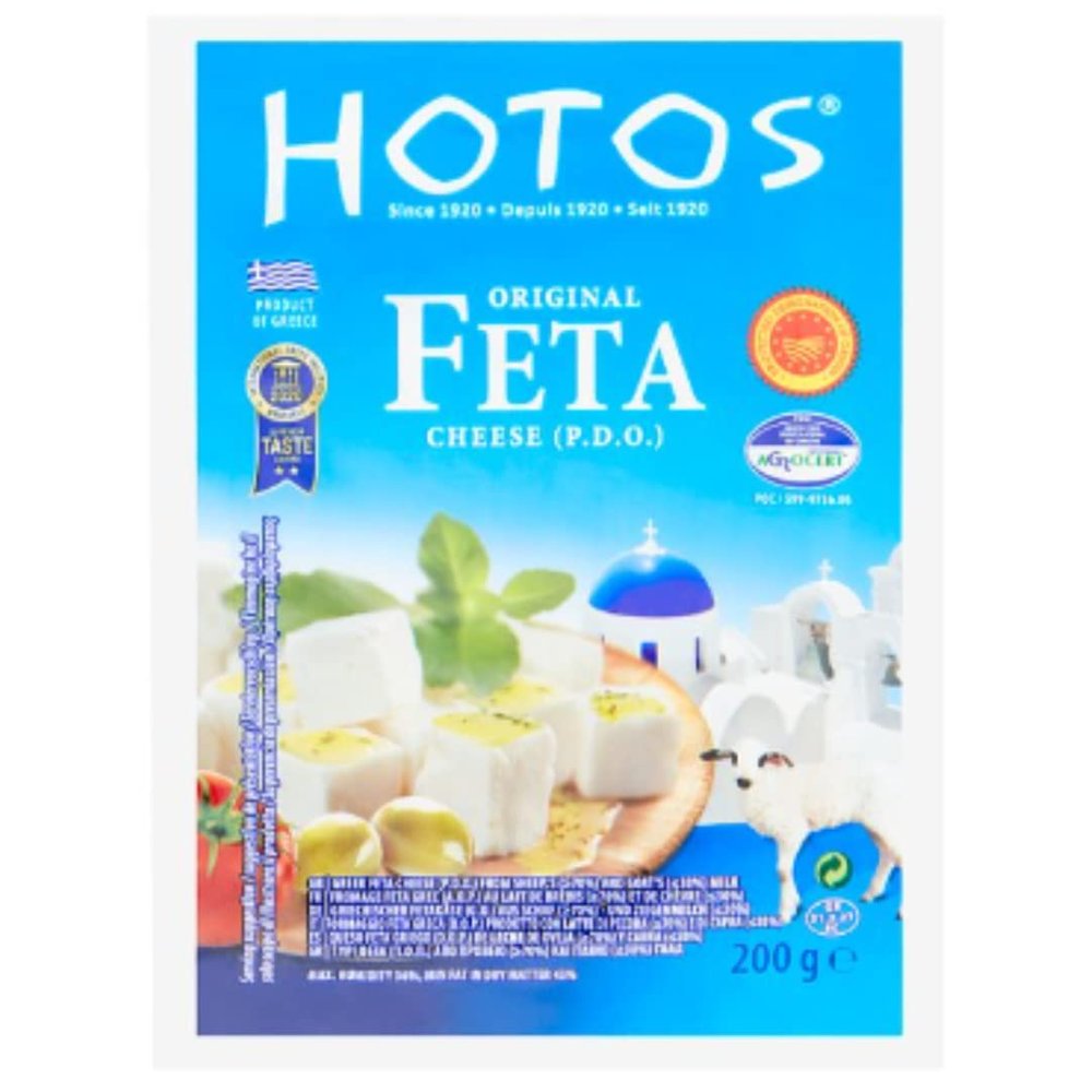 HOTOS Original Feta Cheese (P.D.O.) 200g x 12