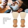 2PCS ShaveBrush Wooden Handle Men ShaveFoam Brush Beard Cleaning Brush for Travel Home Use view 4